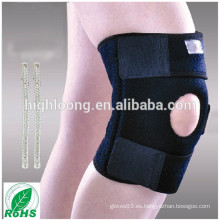 Neopreno articulado rodilla abrazadera abierta patela rodilla apoyo ortopédico rodilla extensión correa ajustable más tamaño surfing rodilla almohadillas